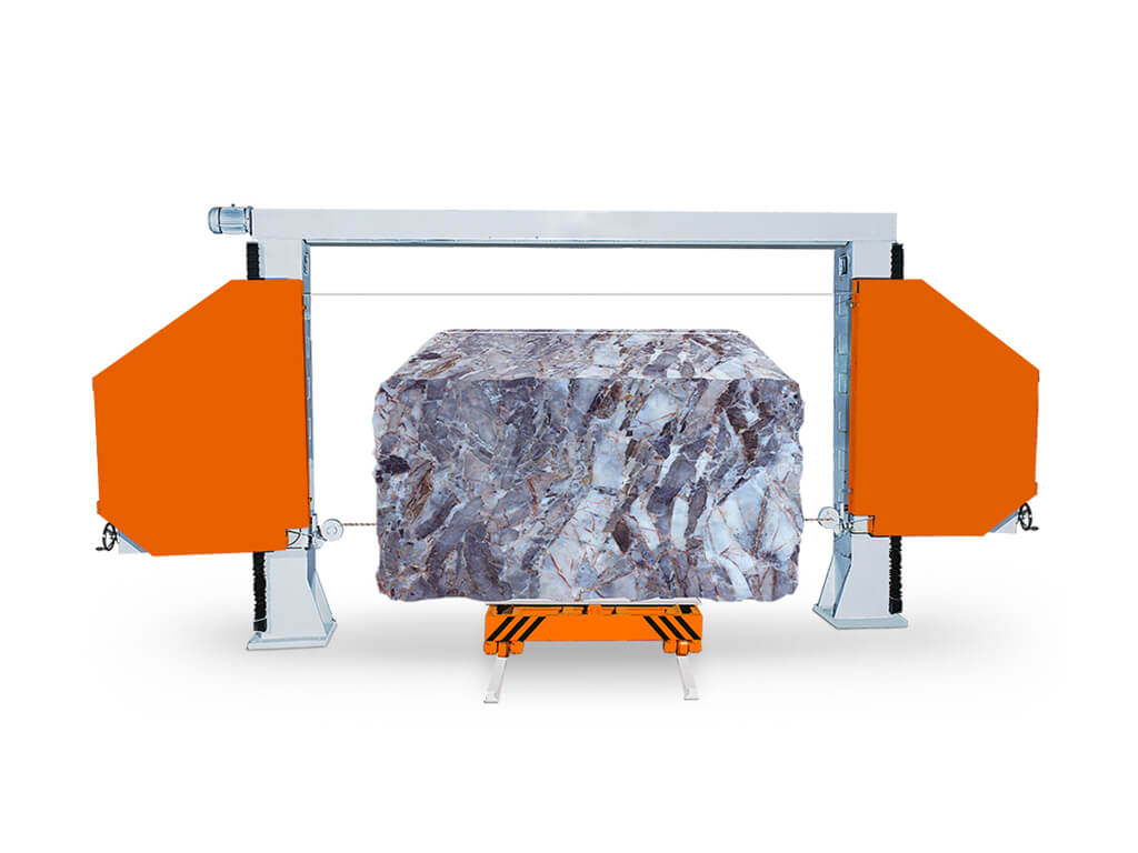Máquina de corte de blocos de pedras com fio para marmorarias da Stone tornearia