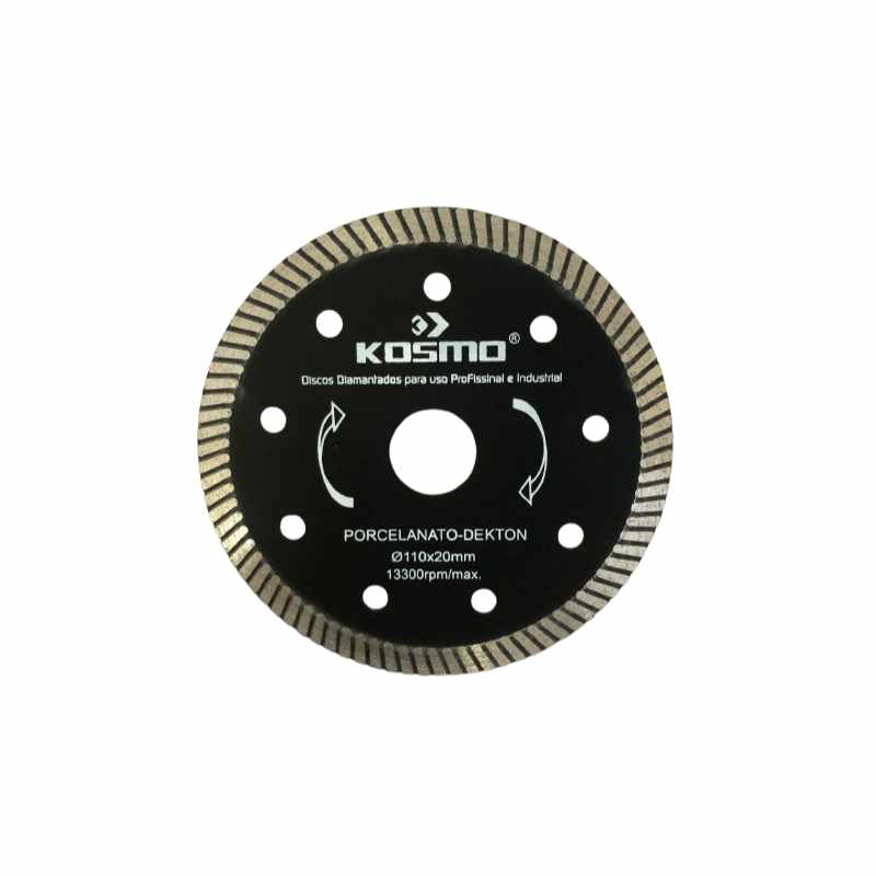 Disco Diamantado Turbo Extrafino 110mm x 20mm Kosmo para Porcelanato e Dekton