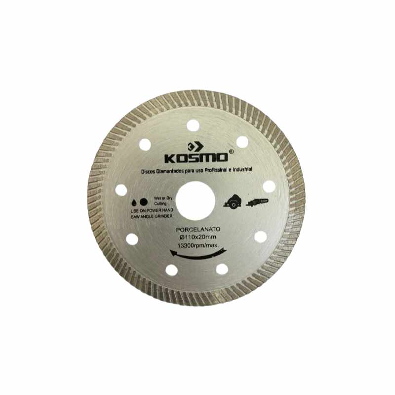Disco diamantado prata extrafino Kosmo 110mm x 20mm